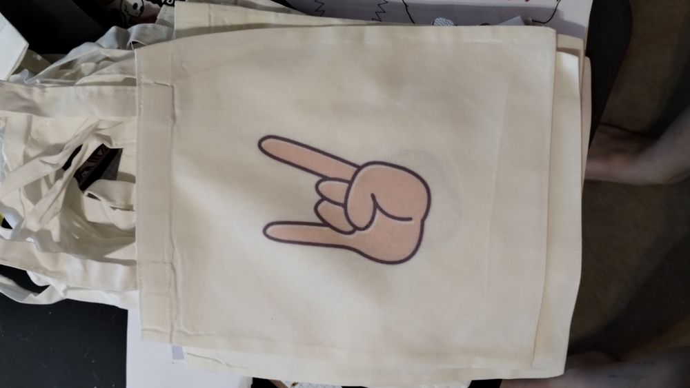 Rock fist tote bag 